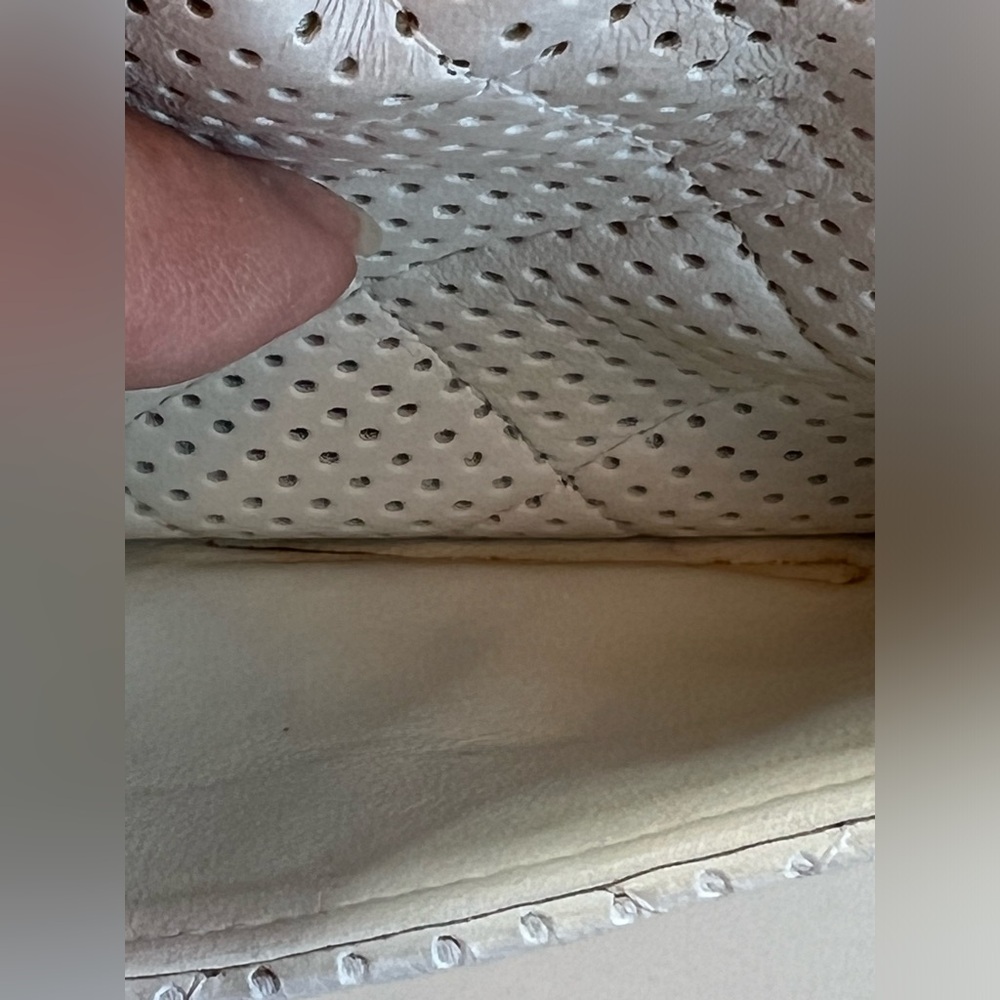 Chanel White Perforated Leather Continental Wallet w/Silver CC Hardware/Logo - Picture 9 of 16